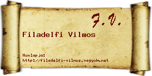 Filadelfi Vilmos névjegykártya